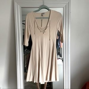 ASOS DESIGN NWT Cream Lace Up Dress